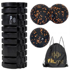 Zesatw Roller z Wypustkami+ Duoball+ Piłka do masażu Fit.me