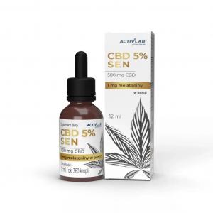 Olejek konopny CBD 5% z melatoniną krople Activlab Pharma