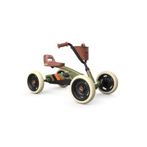 Gokart z regulowanym siedzeniem, piankowymi oponami Buzzy Retro Green 2-w-1 BERG