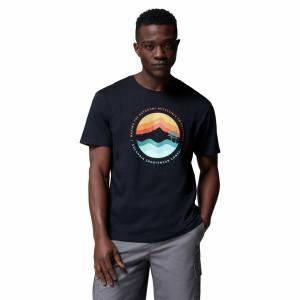 T-shirt bawełniany męski Columbia Path Lake Graphic Tee II z krótkim rękawem