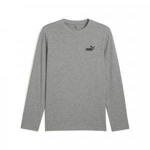 Męska koszulka Essentials z logo No. 1 i długim rękawem PUMA Medium Gray Heather