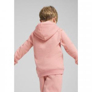 Dziecięca polarowa bluza z kapturem ESS z logo No. 1 PUMA Pink Fruit