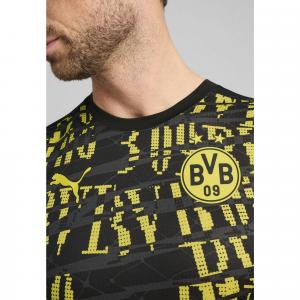 Męska koszulka przedmeczowa Borussia Dortmund 24/25 PUMA Black Faster Yellow