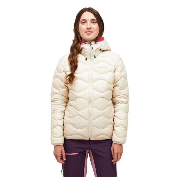 Kurtka Peak Performance puchowa damska Helium Down Hood Jacket beżowa - L