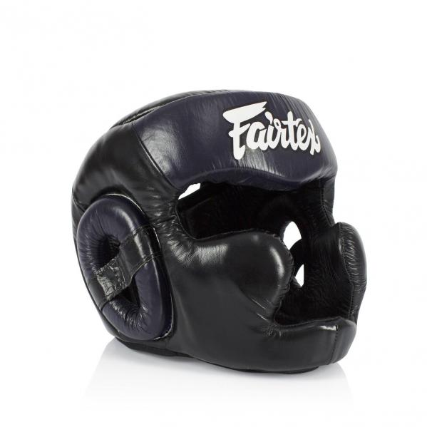 Kask Bokserski Fairtex HG13 Czarny/Niebieski L