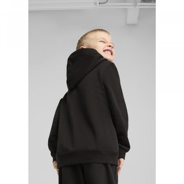Dziecięca polarowa bluza z kapturem ESS z logo No. 1 PUMA Black