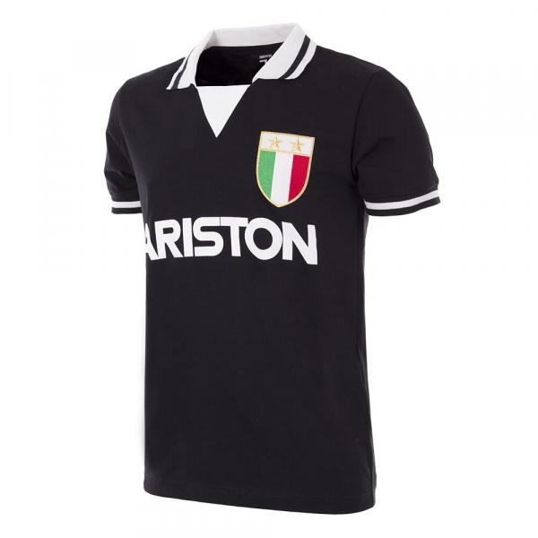 Koszulka retro piłkarska dla dorosłych - Juventus 1986-87 Gość - Czarna