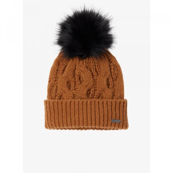 Czapka zimowa damska Columbia Boundless Days Cable Knit Pom Beanie - camel brown