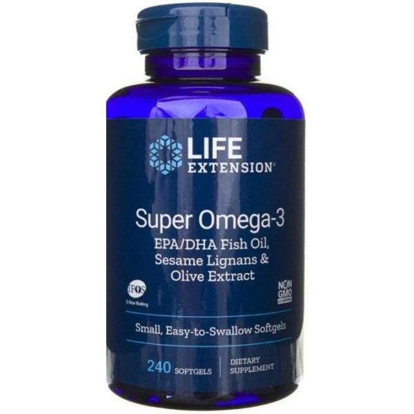 Life Extension Super Omega-3 EPA/DHA with Sesame Lignans & Olive Extract