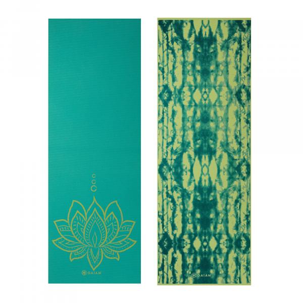 Mata do Jogi Gaiam dwustronna Turquoise Lotus 6 mm