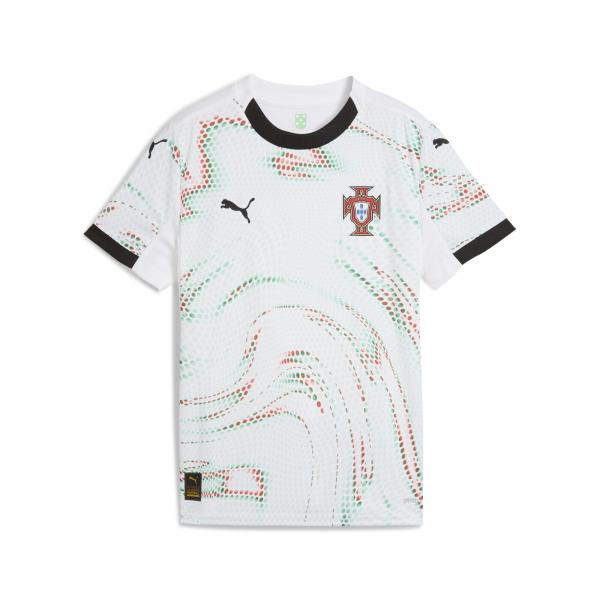 Młodzieżowa koszulka wyjazdowa Portugalia 2025 PUMA White Black