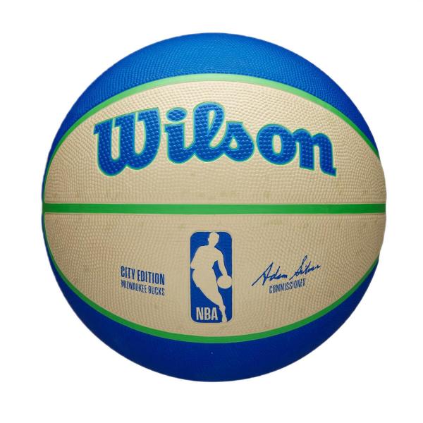 Piłka do koszykówki Wilson NBA Milwaukee Bucks Team City Icon - WZ4024217XB 7