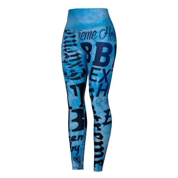 Legginsy sportowe damskie z wysokim stanem EXTREME HOBBY LETTERS