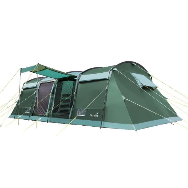 Namiot kempinowy Montana 10 Sleeper Protect, 10-osobowy, 4 sypialnie, zielony