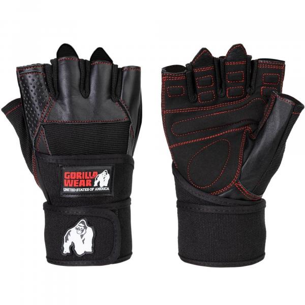 Dallas Wrist Owijki Gloves - Czarny/Czerwony Stitched