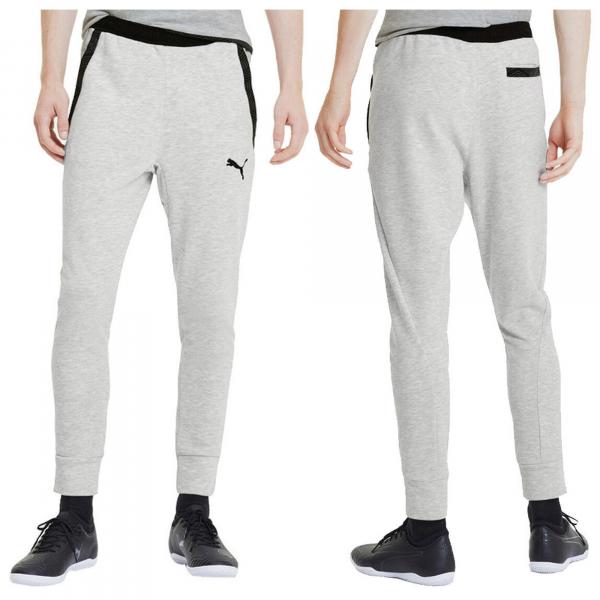 Spodnie męskie dresowe bawełniane szare Puma slim fit