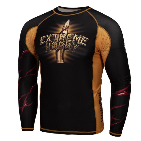 Koszulka sportowa męska Rashguard do MMA EXTREME HOBBY SANTA MUERTE