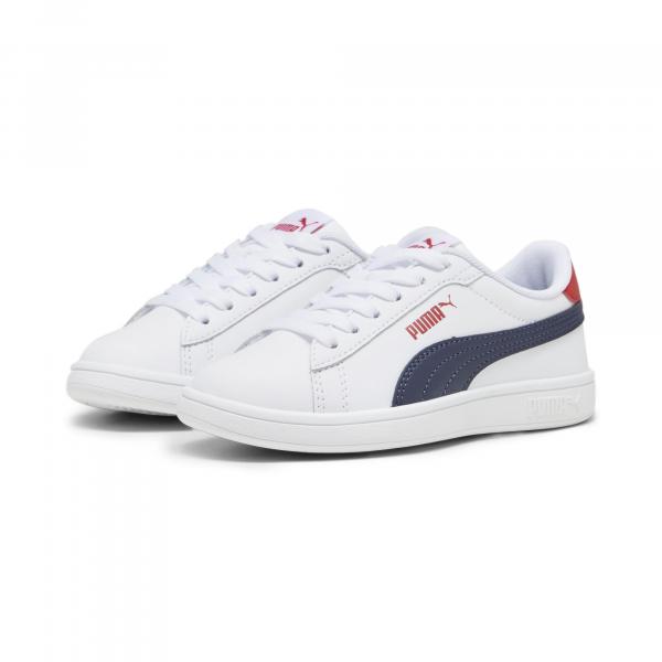 Dziecięce buty Smash 3.0 L PUMA White Navy For All Time Red Blue