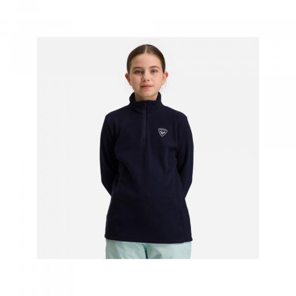 Polar narciarski dla dzieci Rossignol Girl 1/2 Zip Fleece granatowy