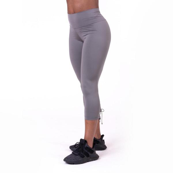 Legginsy fitness damskie Nebbia sznurowane Metaliczne