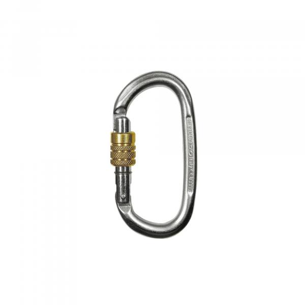 Karabinek Wspinaczkowy Climbing Technology Pillar Steel CF SG (Screw Gate) - zin