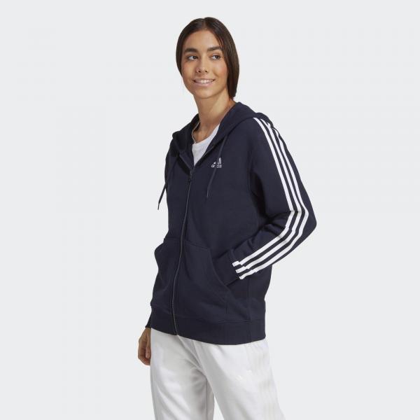 Essentials 3-Stripes French Terry Regular Full-Zip Hoodie