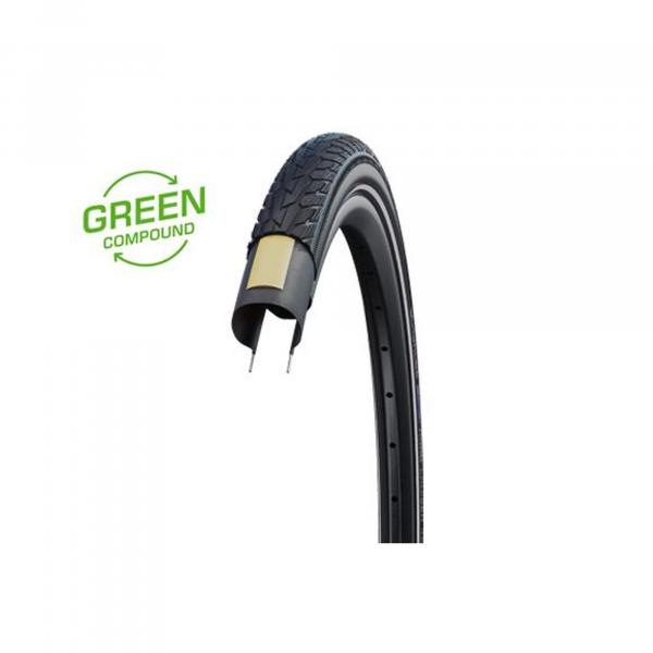 Opona sztywna Schwalbe Road Cruiser 27,5x1,40/650x35b K-Guard Green Compound Hs4