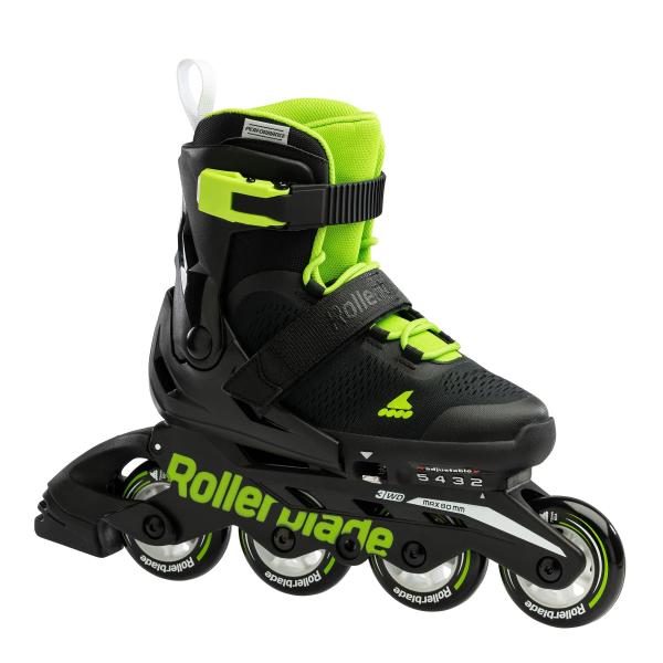 Rolki fitness dziecięce Rollerblade Microblade Black / Green 2022