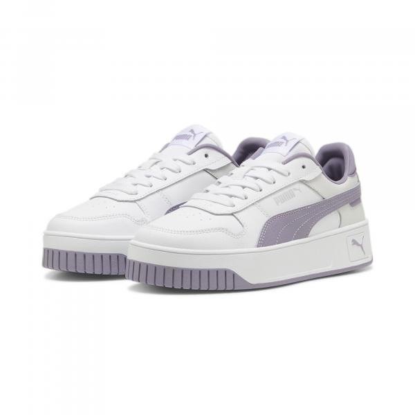 Młodzieżowe sneakersy Carina Street PUMA White Pale Plum Silver Purple Metallic