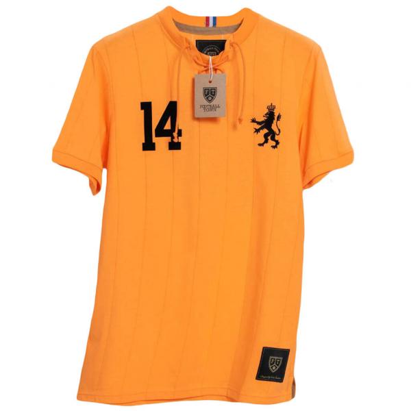 Bawełniana koszulka Football Town Retro Netherlands De Leeuw