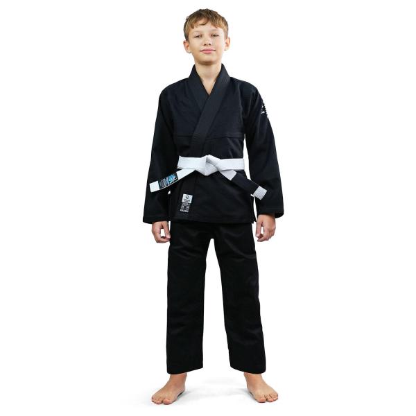 Kimono do Brazylijskiego jiu-jitsu dla dzieci Ground Game Spartan BJJ czarne