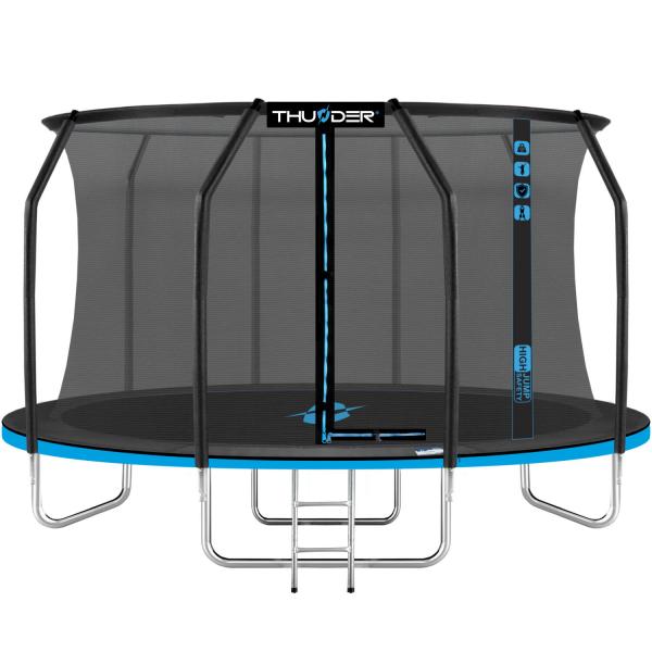 Trampolina ogrodowa dla dzieci Thunder Inside Elite 12FT Blue