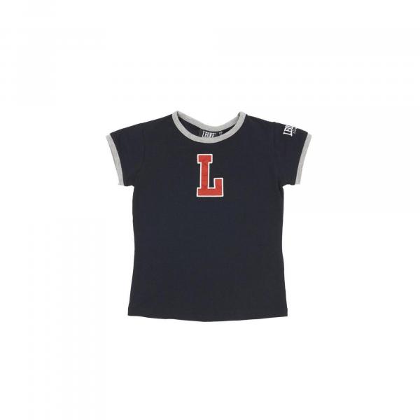 Dziewczęcy T-shirt z krótkim rękawem i uczelnią „L”.