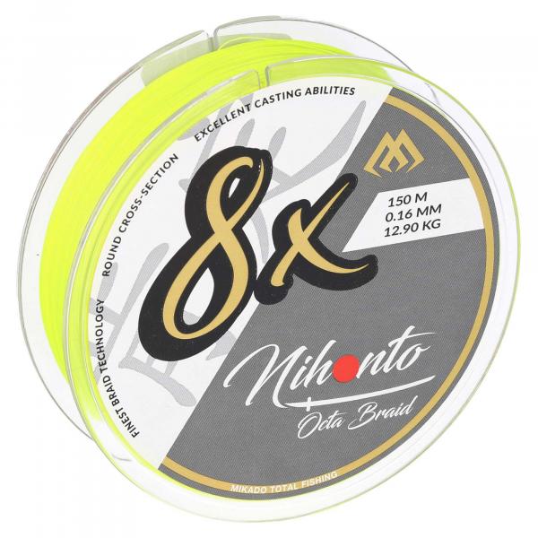 Plecionka Linka Wędkarska Mikado Nihonto Octa Braid Fluo 0.16 Mm 150 M