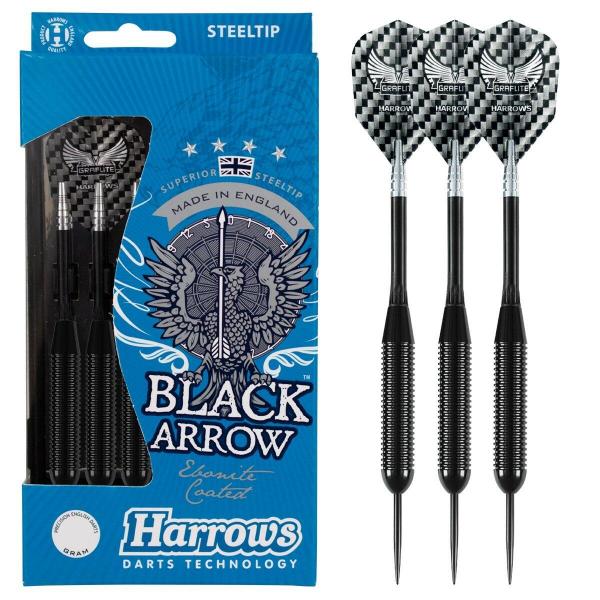 Harrows rzutki Black Arrow Steeltip 19 gr czarne