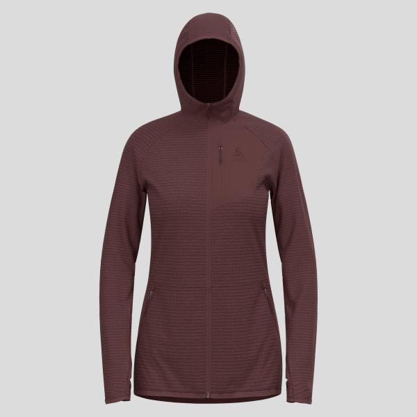 Bluza damska z kapturem Odlo Ascent Mid Layer Hoody Full Zip