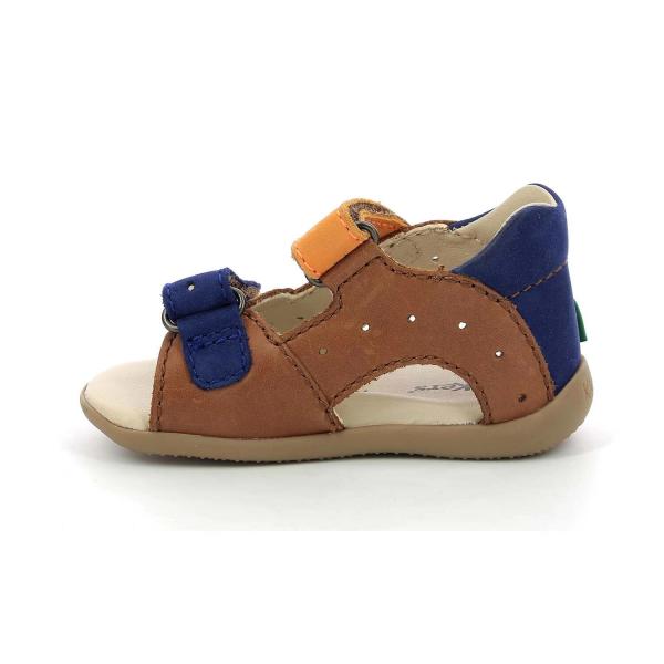 Sandały dziecięce Kickers BOPING-2 CAMEL ORANGE BLEU