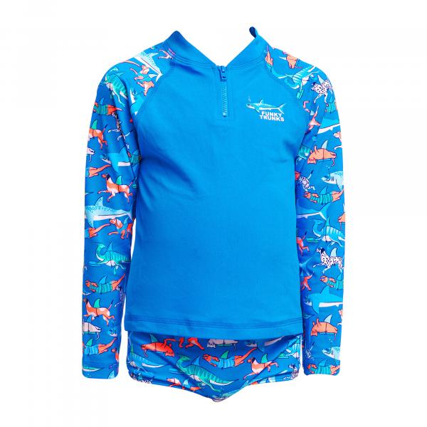 Longsleeve do pływania dziecięcy Funky Trunks Zippy Rash Vest