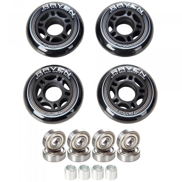 4x Kółka do rolek 72mm + 8x Łożyska RAVEN Abec9