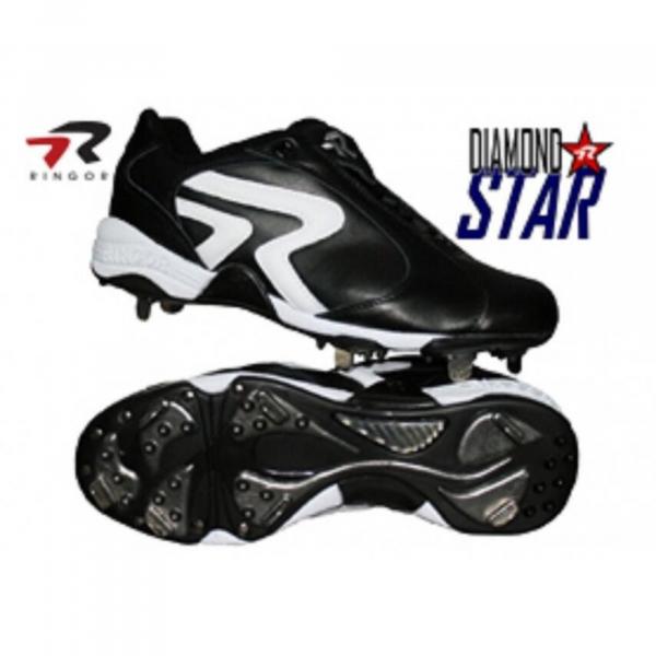 Diamond Star Metal Softball Cleats PTT (Black)