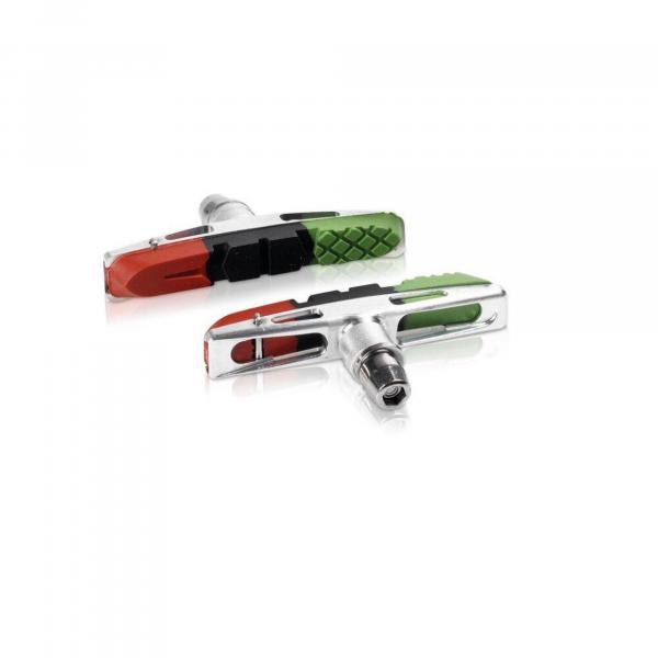 Szczęka Hamulcowa Bs-V13 V-Brake 72Mm Czerwona/Czarna/Zielona Zestaw 4 Szt.