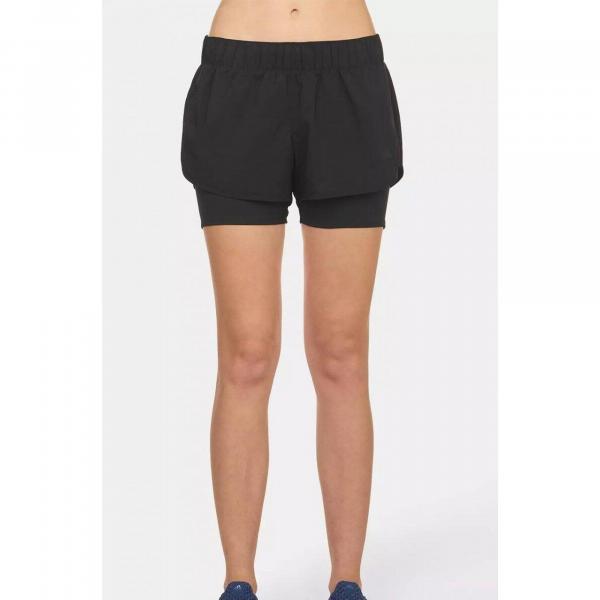 Spodenki damskie z getrami do biegania Adidas M10 Dual Short Climalite czarne