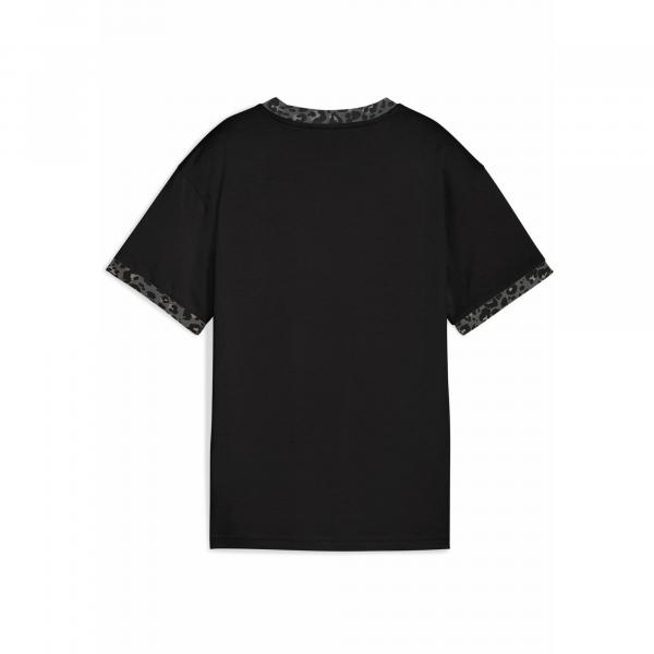 Młodzieżowa koszulka Essentials ze zwierzęcym wzorem o luźnym kroju PUMA Black