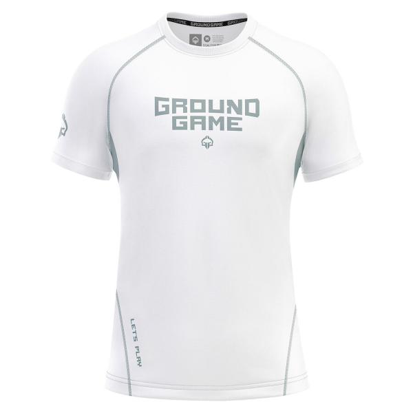 Rashguard do MMA/BJJ męski Ground Game Athletic Platinum z krótkim rękawem
