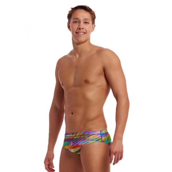 Kąpielówki męskie slipy na basen treningowe Funky Trunks Static Stack