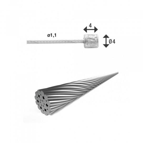 Linka Zmiany Biegów Sh-X17 Wewnętrzna 1,1 Mm 4000 Mm Srebrna