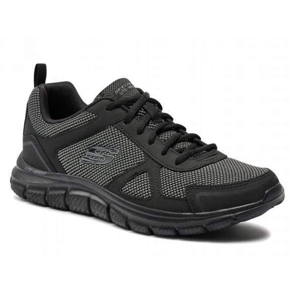 BUTY męskie SKECHERS TRACK BUCOLO 52630-BBK czarne lekkie sportowe 48,5