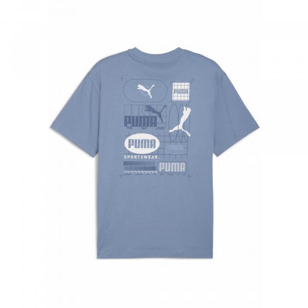 Męska koszulka z grafiką siateczki PUMA Cool Blue