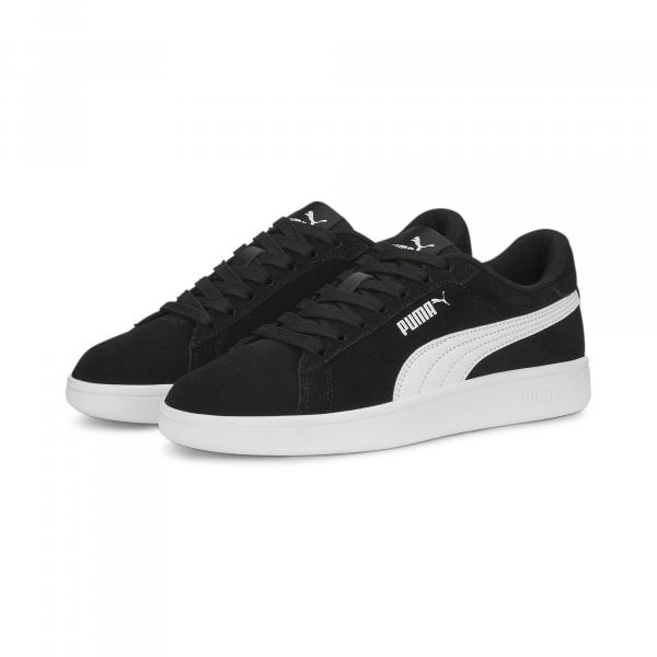 Młodzieżowe sneakersy Smash 3.0 Suede PUMA Black White