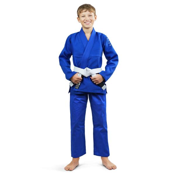 Kimono do Brazylijskiego jiu-jitsu dla dzieci Ground Game Spartan BJJ niebieskie